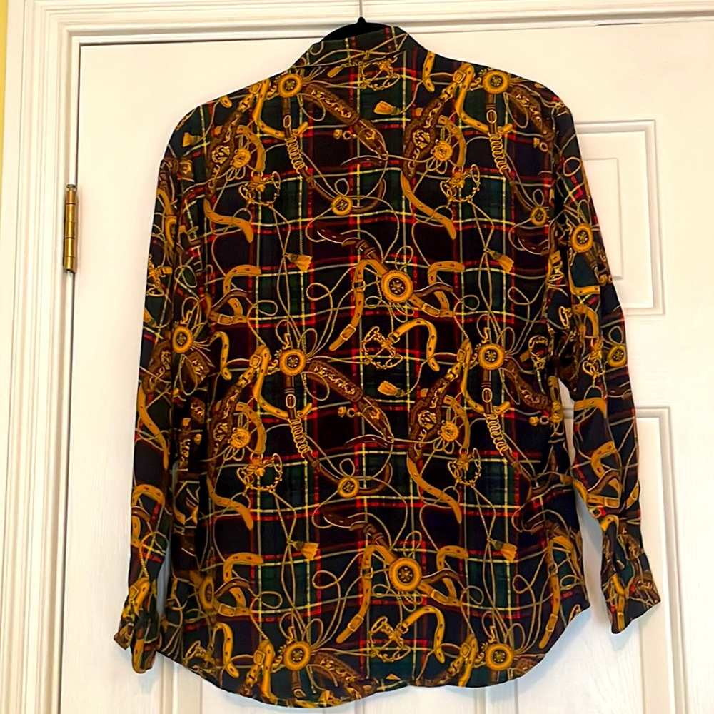 Jh Collectibles Vintage Equestrian Print Shirt View 5